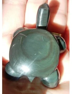 Tortue Obsidienne Oeil Celeste pendentif 2