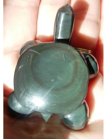Tortue Obsidienne Oeil Celeste pendentif Tortue Obsidienne Oeil Celeste pendentif