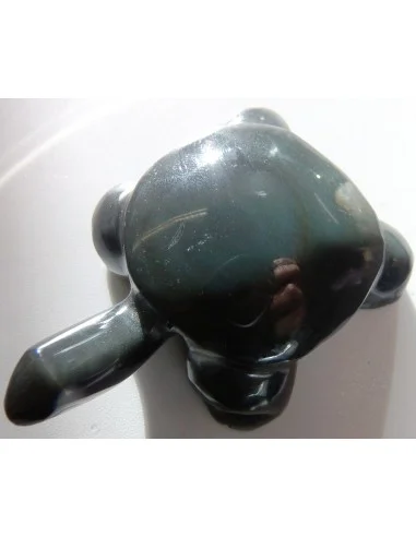 Tortue Obsidienne Oeil Celeste pendentif