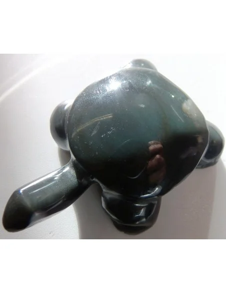 Tortue Obsidienne Oeil Celeste pendentif Tortue Obsidienne Oeil Celeste pendentif