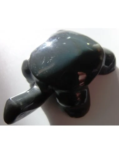Tortue Obsidienne Oeil Celeste pendentif