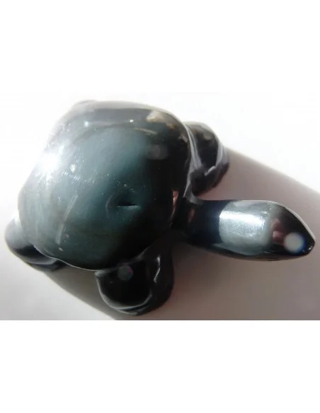 Tortue Obsidienne Oeil Celeste pendentif Tortue Obsidienne Oeil Celeste pendentif