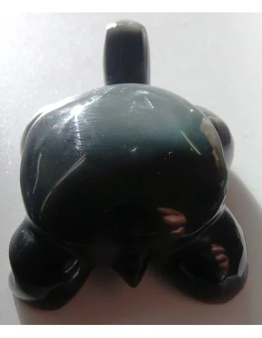 Tortue Obsidienne Oeil Celeste pendentif