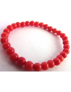 Bracelet bébé Corail rouge 4mm