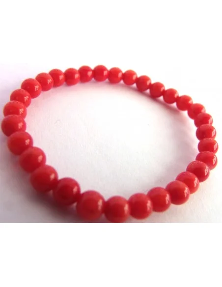 Bracelet bébé Corail rouge 4mm