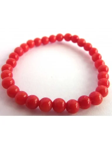 Bracelet bébé Corail rouge 4mm
