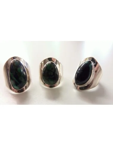 Malachite-Azurite bague argent
