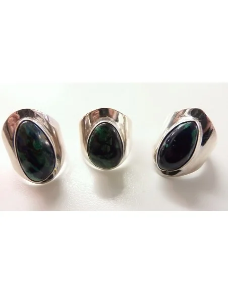 Malachite-Azurite bague argent