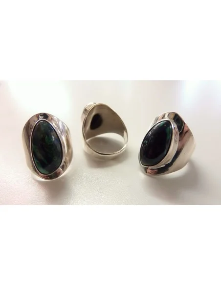 Malachite-Azurite bague argent