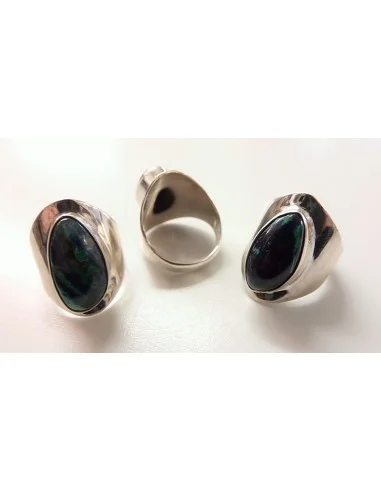 Malachite-Azurite bague argent