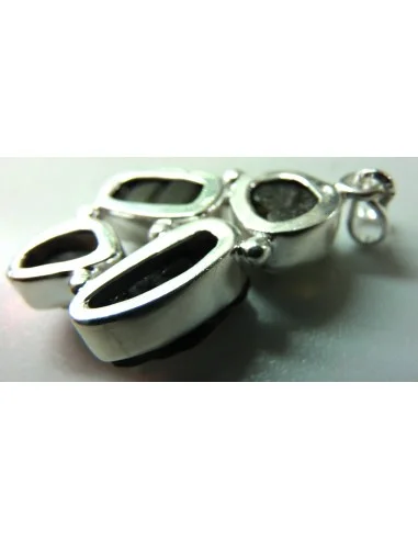 Pendentif tourmalines argent