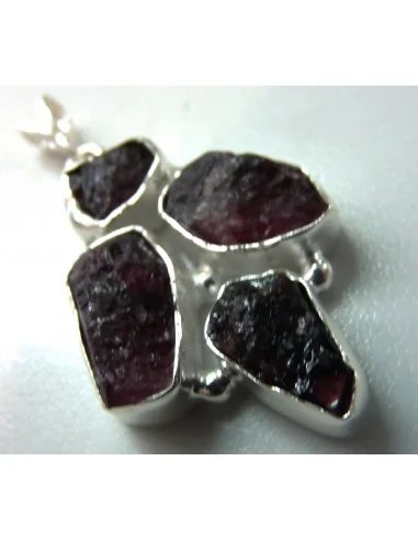Pendentif tourmaline rubelite argent