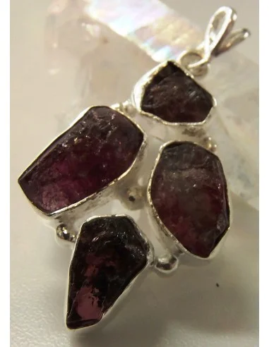 Pendentif tourmaline rubelite argent