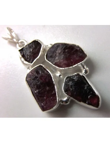 Pendentif tourmaline rubelite argent