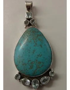 Turquoise aigue marine pendentif
