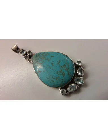 Turquoise aigue marine pendentif