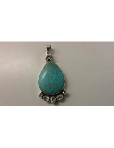 Turquoise aigue marine pendentif