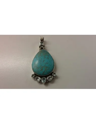 Turquoise aigue marine pendentif