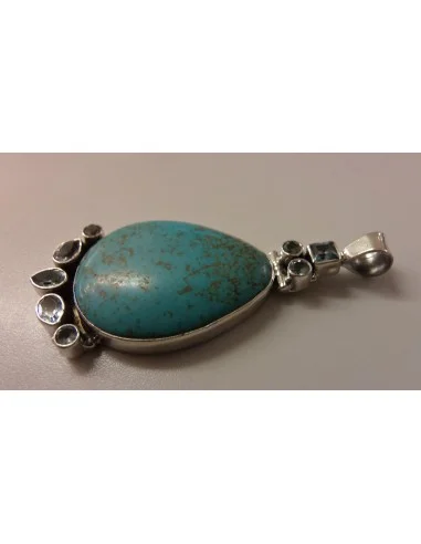 Turquoise aigue marine pendentif