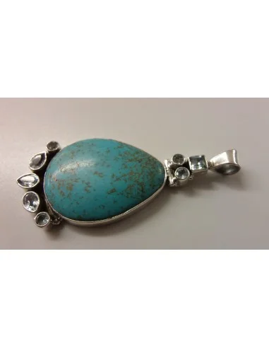 Turquoise aigue marine pendentif