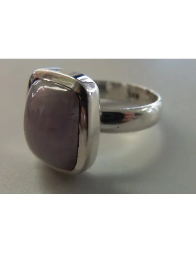 Bague saphir rose argent