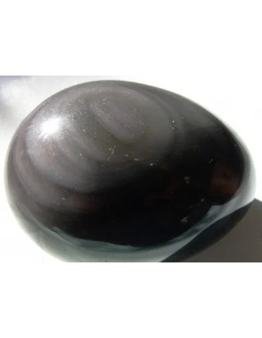 Obsidienne oeil celeste oeuf 84MM
