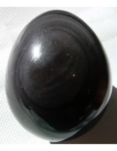 Obsidienne oeil celeste oeuf 84MM 2