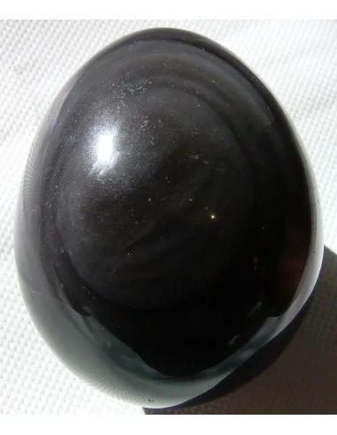 Obsidienne oeil celeste oeuf 84MM