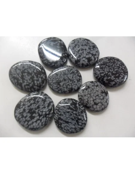 Obsidienne Flocons de neige galet Obsidienne Flocons de neige galet