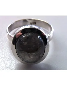 Saphir verte bague argent 2