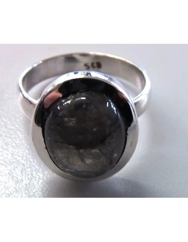 Saphir verte bague argent