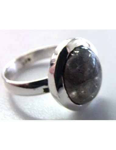 Saphir verte bague argent