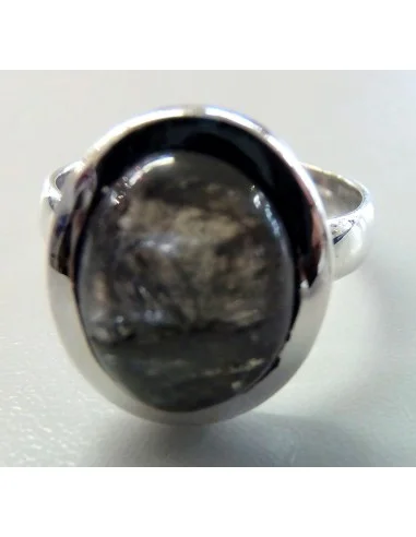 Saphir verte bague argent