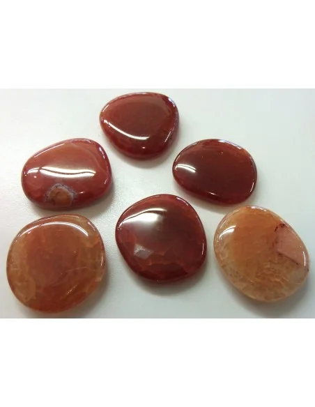 Agate de feu orange galet