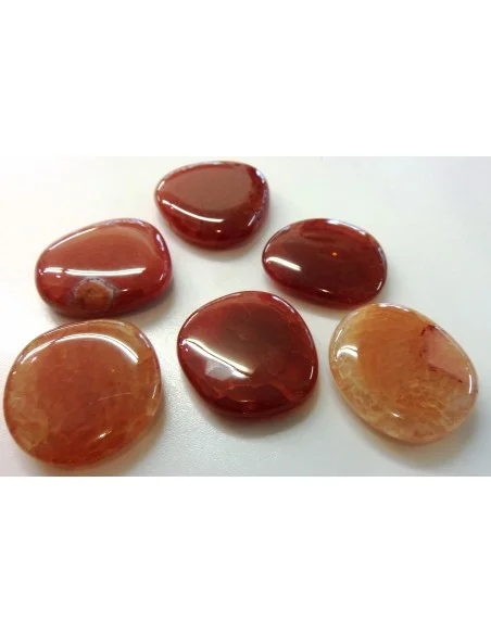 Agate de feu orange galet
