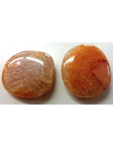 Agate de feu orange galet