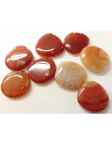 Agate de feu orange galet