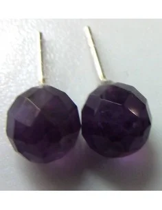 Boucles amethyste 8mm pouces argent 2