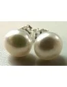 Perles 8 a 9mm boucles pouce argent