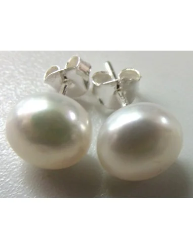 Perles 8 a 9mm boucles pouce argent