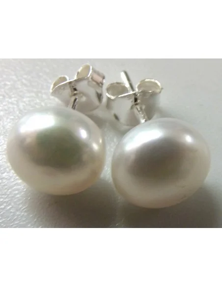 Perles 8 a 9mm boucles pouce argent