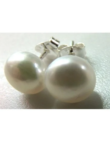 Perles 8 a 9mm boucles pouce argent