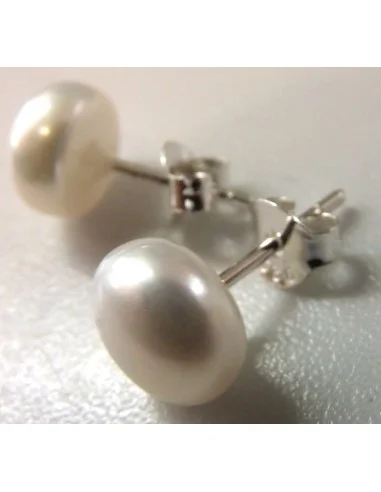 Perles 8 a 9mm boucles pouce argent