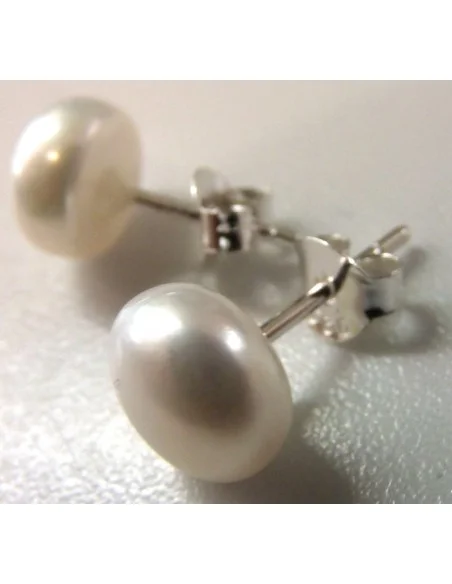 Perles 8 a 9mm boucles pouce argent