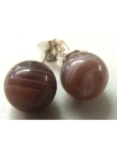 Agate de Botswanna boucles 8mm pouce