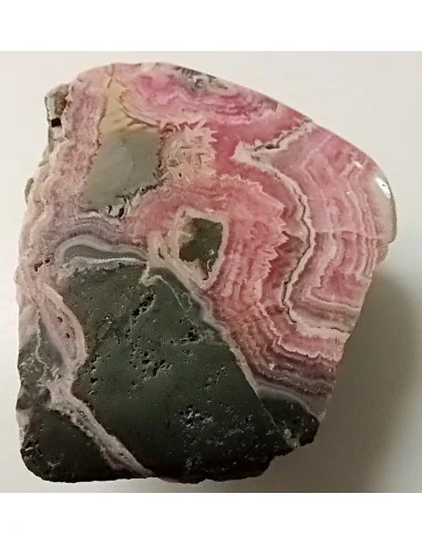Rhodocrosite brute moitie polis