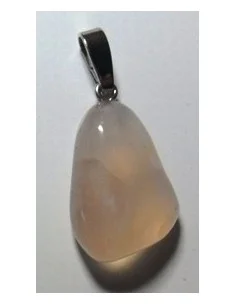 Calcedoine rose, Calcedonie rose pendentif argent