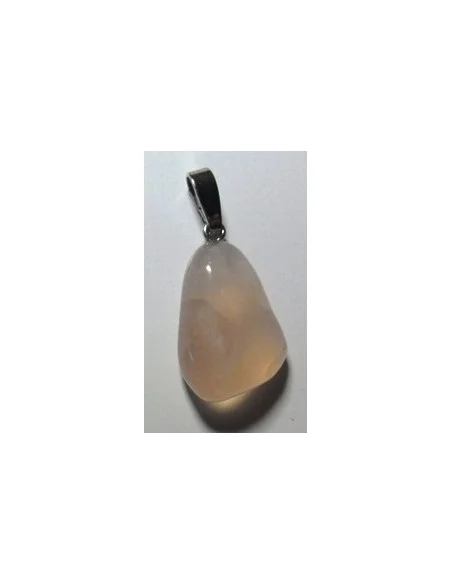 Calcedoine rose, Calcedonie rose pendentif argent