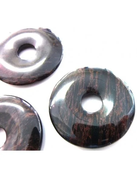 Obsidienne Feu pendentif donuts