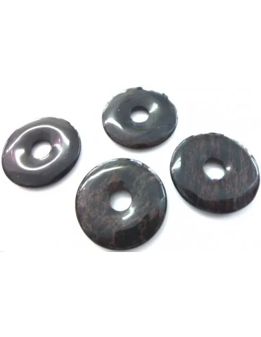 Obsidienne Feu pendentif donuts